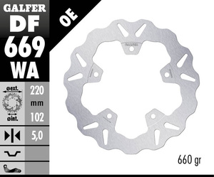 דיסק בלם גלפר - GALFER DISC DF669WA