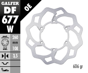 דיסק בלם גלפר - GALFER DISC DF677W