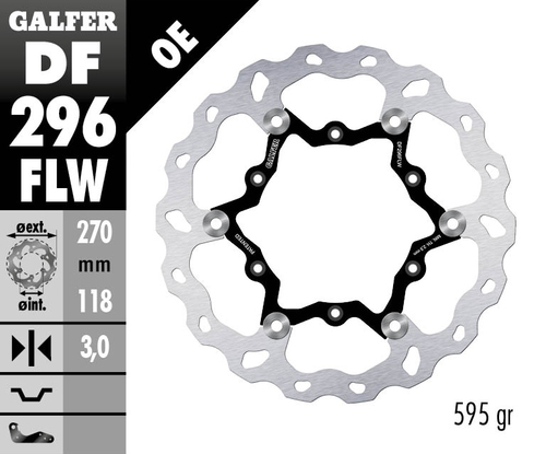 דיסק בלם צף GALFER DF296FLW לאופנוע איכותי