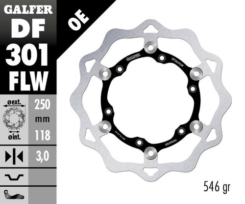 דיסק בלם צף GALFER DF301FLW לאופנוע בלימה מדויקת