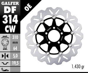 דיסק בלם צף גלפר - GALFER DISC DF314CW