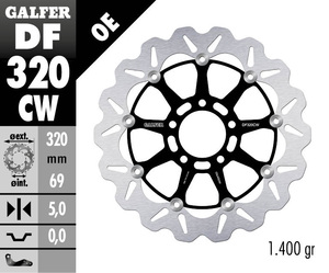 דיסק בלם צף גלפר - GALFER DISC DF320CW