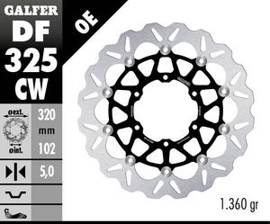 דיסק בלם צף גלפר - GALFER DISC DF325CW