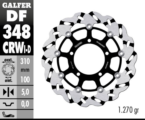 דיסק בלם צף GALFER DF348CRWD לאופנוע בלימה מדויקת