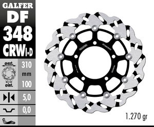 דיסק בלם צף גלפר - GALFER DISC DF348CRWD