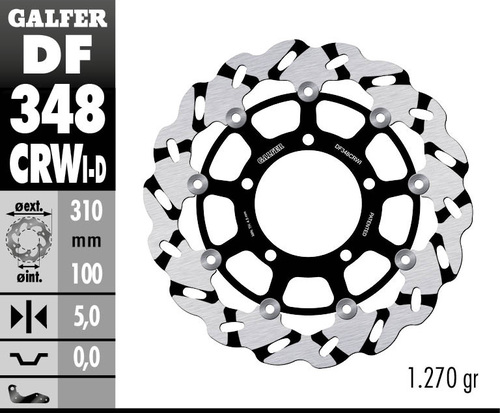 דיסק בלם צף GALFER DF348CRWI לאופנוע ביצועים משופרים