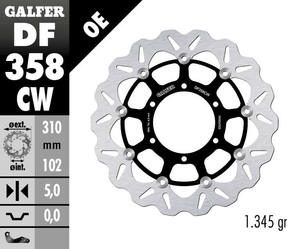 דיסק בלם צף גלפר - GALFER DISC DF358CW