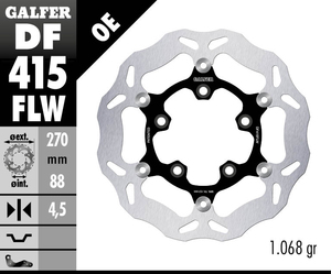 דיסק בלם צף גלפר - GALFER DISC DF415FLW