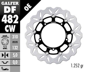 דיסק בלם צף גלפר - GALFER DISC DF482CW