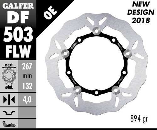 דיסק קדמי צף GALFER DF503FLW לאופנוע ביצועים גבוהים