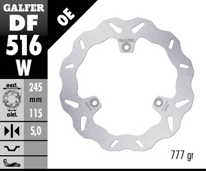 דיסק בלם גלפר - GALFER DISC DF516W