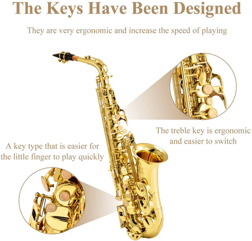 ערכת סקסופון אלט מלאה ערכת סקסופון אלט מלאה EA-AS2 עם מגוון אביזרים מבית EASTAR עם מגוון אביזרים מבית EASTAR