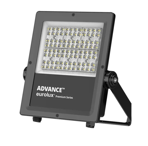 פנס חוץ Advance 100W LUMILEDS 172Lm/w 4000K IP65 שחור יורולוקס 
