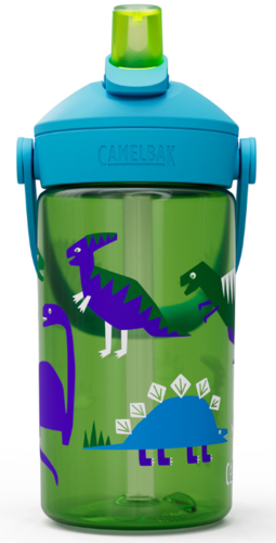 בקבוק שתייה לילדים Thrive Flip Straw 400ml ירוק/תכלת/דינוזאורים - Camlback 