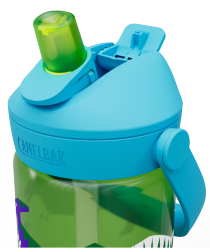 בקבוק שתייה לילדים Thrive Flip Straw 400ml ירוק/תכלת/דינוזאורים - Camlback 