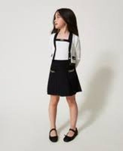 Knit miniskirt with Oval T clasps
