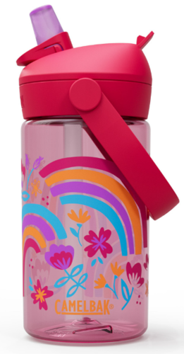 בקבוק שתייה לילדים Thrive Flip Straw 400ml ורוד ככה ובהיר/קשתות - Camlback 