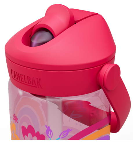 בקבוק שתייה לילדים Thrive Flip Straw 400ml ורוד ככה ובהיר/קשתות - Camlback 