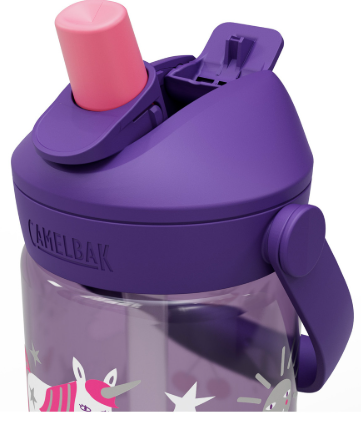 בקבוק שתייה לילדים Thrive Flip Straw 400ml סגול/חדי קרן - Camlback 