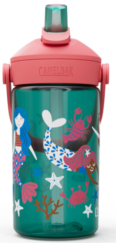 בקבוק שתייה לילדים Thrive Flip Straw 400ml ירוק/ורוד/בתולות ים- Camlback 