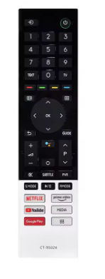 שלט תואם רחוק לטלוויזיות טושיבה TOSHIBA דגם CT-95024