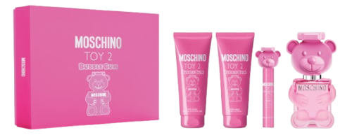 Moschino Toy 2 Bubble Gum Gift Set EDT 100ML + 10ML + Body Lotion 100ML + Shower Gel 100ML מארז מוסקינו טוי 2 באבל גאם לאישה