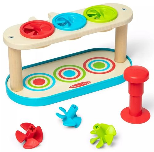 שלישיית סביבונים מעץ ופלסטיק ללימוד צבעים ומוטוריקה עדינה