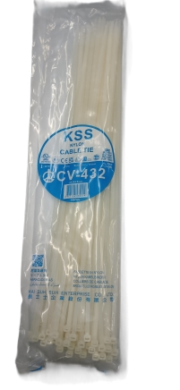 אזיקונים -חבק פלסטיק לבן 432×4.8 מ