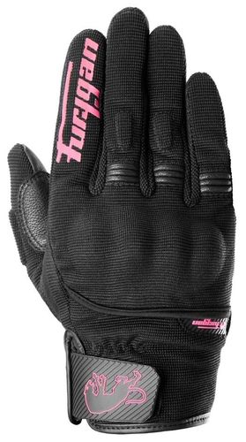 כפפות קיץ לנשים מעור / בד שחור / ורוד - FURYGAN JET LADY D3O GLOVES