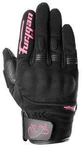 כפפות קיץ לנשים מעור / בד שחור / ורוד - FURYGAN JET LADY D3O GLOVES