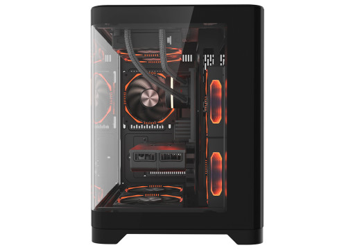 מארז מחשב 1StPlayer UV5 3X ARGB Fan HUB+Remote Black