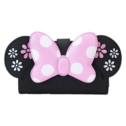 ארנק לאונג' פליי - ארנק מיני מאוס - Disney Minnie floral rock the dots flap wallet