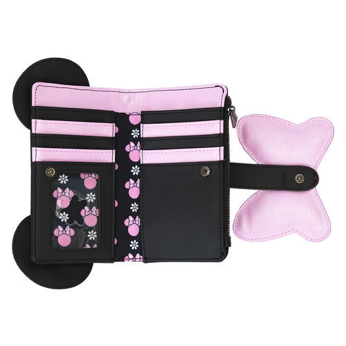ארנק לאונג' פליי - ארנק מיני מאוס - Disney Minnie floral rock the dots flap wallet