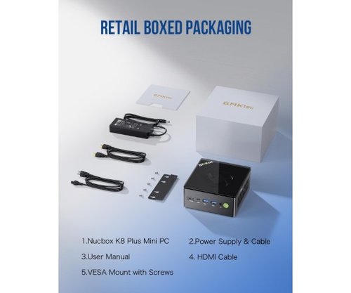 מחשב נייח מיני גיימינג מחשב נייח קטן GMK K8 Tec Plus AMD 8845HS 32GB DDR5 1TB WIN11PRO Wifi Bluetooth שלוש שנים אחריות רשמית
