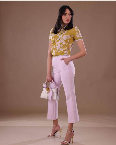 Floral jacquard top