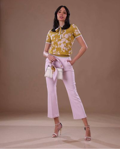 Floral jacquard top