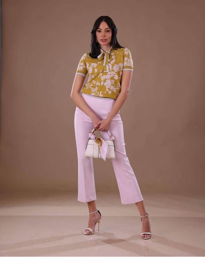 Floral jacquard top