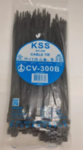 אזיקון שחור KSS CV-300*7.6mm (חבילה 100 יחידות)
