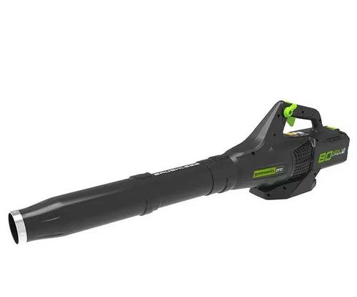 מפוח עלים GREENWORKS 80V PRO דגם 99558 עם עיצוב מאוזן חדש, מנוע Brushless ומהירות אוויר 233 קמ