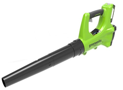 מפוח עלים GREENWORKS 24V דגם 99506-1 קומפקטי וקל משקל - גוף בלבד לשימוש ביתי