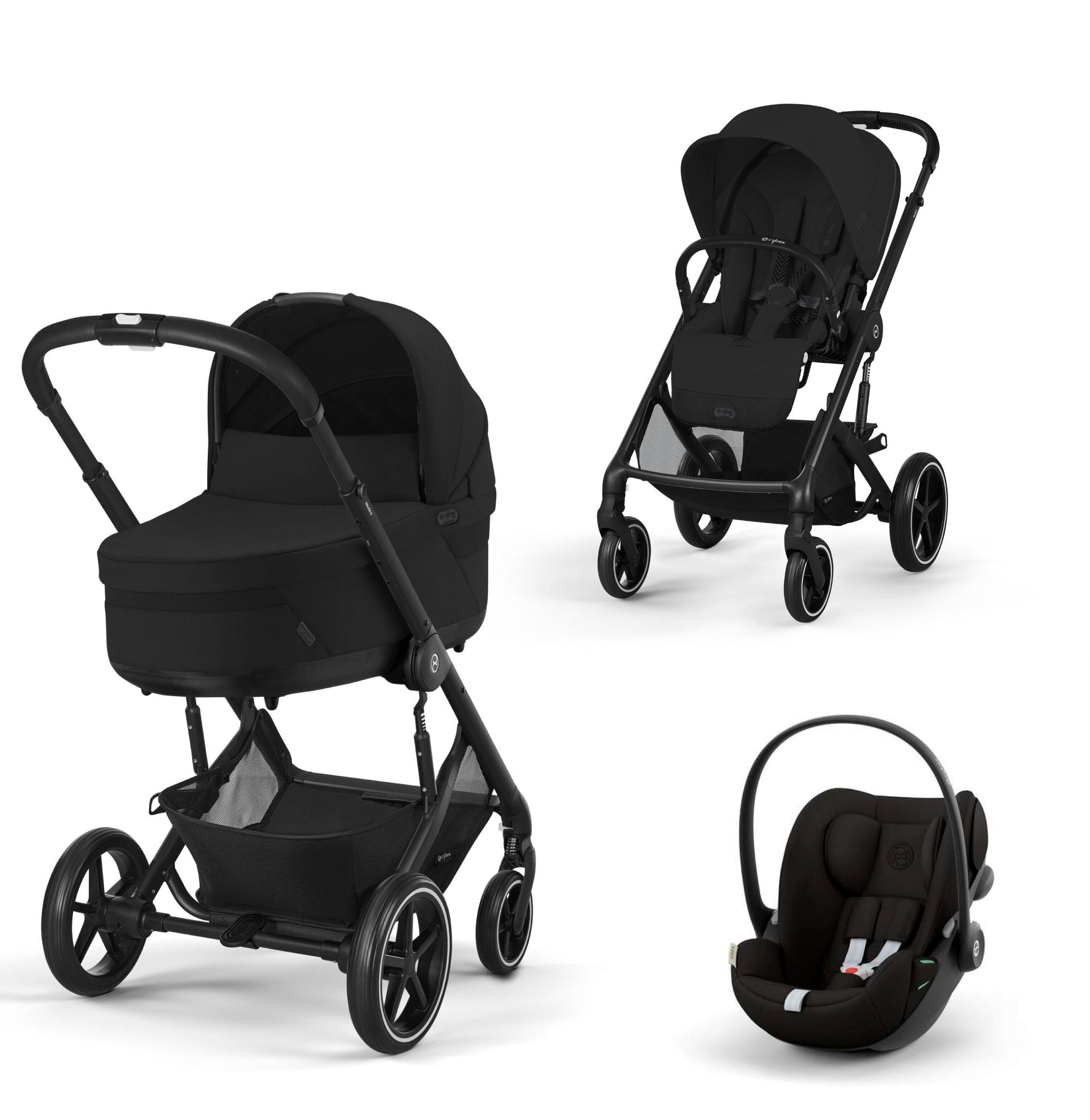 עגלת תינוק דגם באליוס Balios TS5 - צבע Moon Black כולל סלקל Cloud G