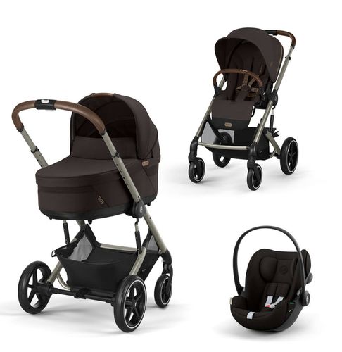 עגלת תינוק דגם באליוס Balios TS5 - צבע Chocolate Brown כולל סלקל Cloud G