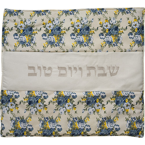 כיסוי פלטה צבעוני מהודר מעכב בעירה דגם "פרחים" 