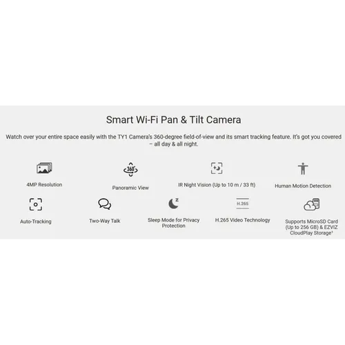 EZVIZ מצלמת רשת מתנייעת TY1 4MP מבית EZVIZ