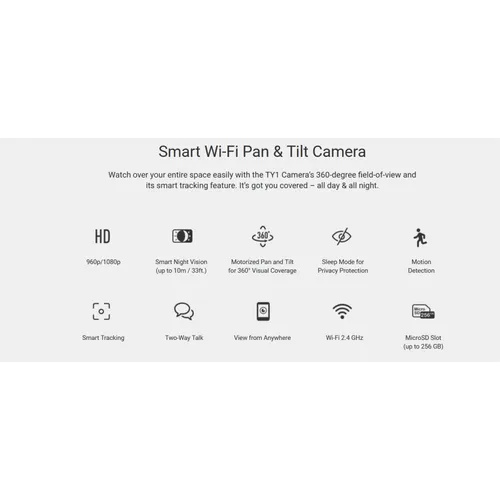 ‏מצלמה ממונעת Ezviz TY1 2MP Full HD