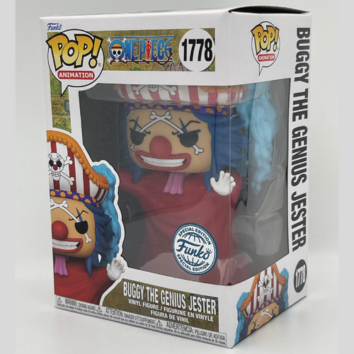 Funko Pop! Animation: One Piece - Buggy The Genius Jester #1778 CC Exclusive (not with PR sticker) - Pops Portal