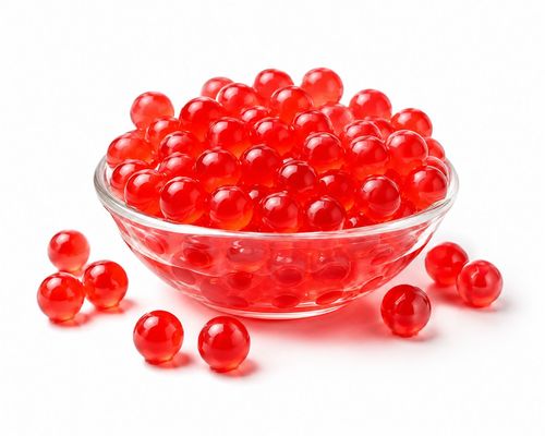 כדורי בובה מתפוצצים בטעם תות לבאבל טי ושייק /popping boba