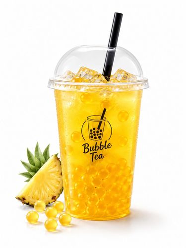 כדורי בובה מתפוצצים לבאבל טי ושייק /popping boba-טעם אננס