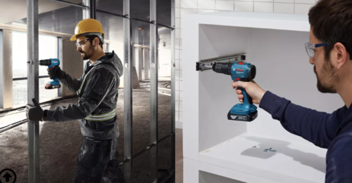 מברגה / מקדחה רוטטת נטענת 18V + זוג סוללות 2.0AH ומטען BOSCH 19K3.100