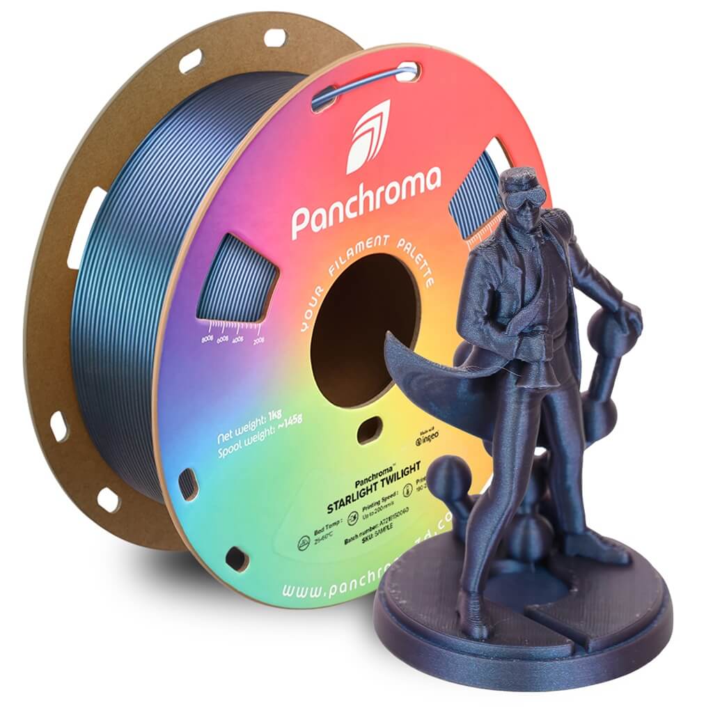 פילמנט נוצץ סגול - אפור 1 ק"ג 1.75 מ"מ - Panchroma Starlight PLA Twilight
